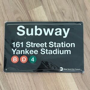 MT Subway Station Wall Art - Black, White, Red, Orange, Green